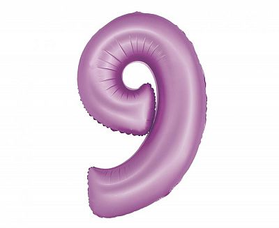 Fialová číslice 9 matná - 76 cm