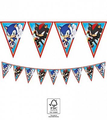 Vlaječková girlanda ježek Sonic