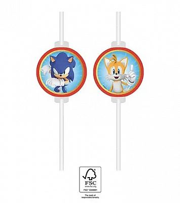 Papírové brčka ježek Sonic 