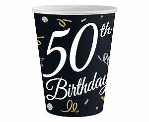 Papírové kelímky 50. narozeniny 