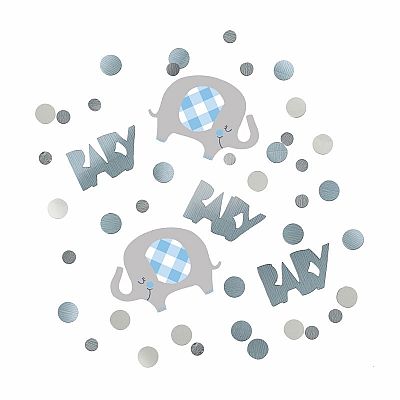 Konfety Sloník s květinami modrý 