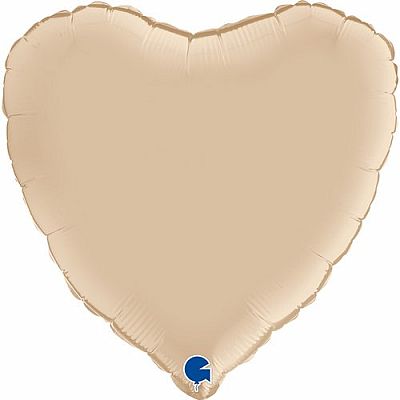 Foliový balonek srdce krémové 46 cm