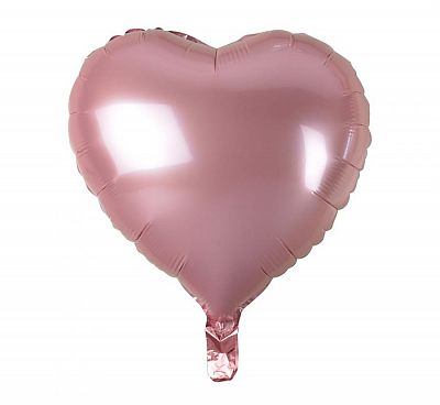 Foliový balonek srdce růžové 40 cm