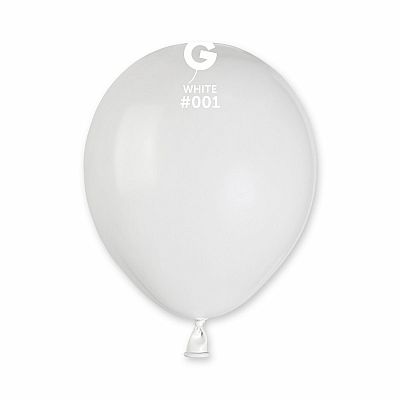 Balónek 13cm/5" #001 bílý 100 ks