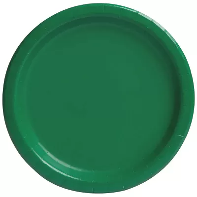 EKO Talířky papírové - tmavě zelené 23cm 8ks