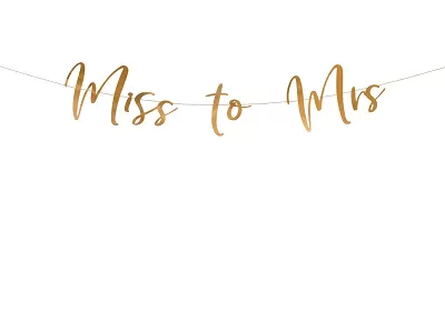 Rozlučkový banner Miss to Mrs