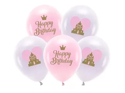 Latexové balonky Happy Birthday Princess 5 ks