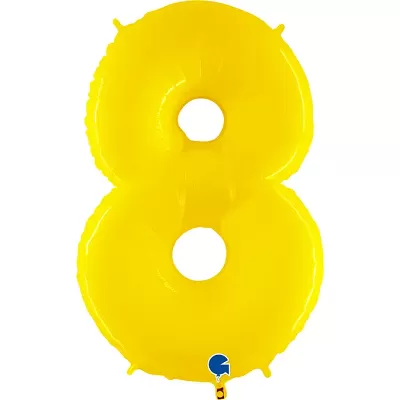 Foliová číslice - žlutá 8 102cm