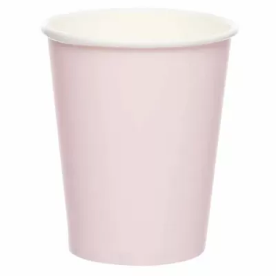 Papírové kelímky pastelové růžové 8 ks