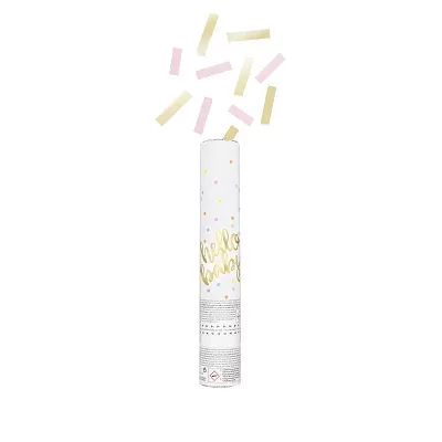 Vystřelovací konfety Hello Baby 30 cm - růžová