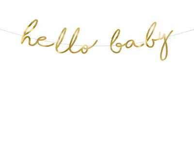 Papírový závěsný nápis Hello baby