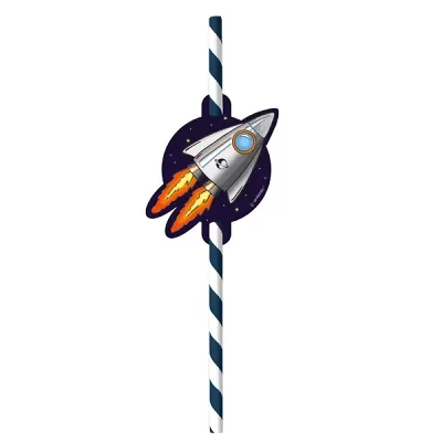 Papírová brčka vesmír 8 ks