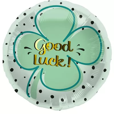 Foliový balonek čtyřlístek Good luck 45 cm