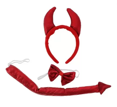 Čelenka diabolské rohy, chvost a motýlik