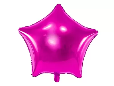 Foliový balonek hvězda tmavě růžová 48 cm 