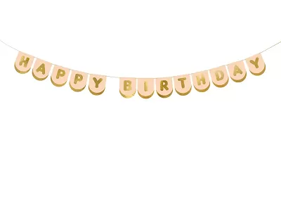 Baner Happy Birthday kreslení koně 1,5 m