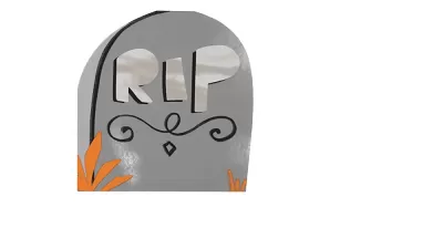 Papírové party ubrousky RIP náhrobek 16 ks