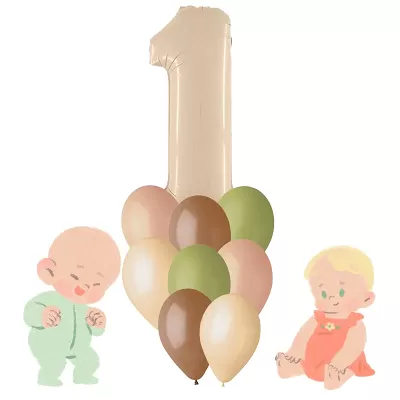 Sada balónků První narozeniny - neutrální 8ks