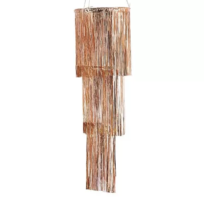 Závěsná dekorace rosegold lustr 130 cm