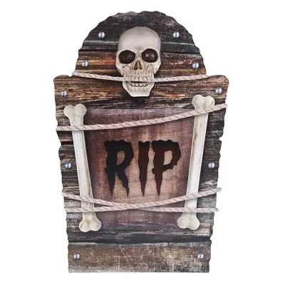 Halloweenská dekorace - Náhrobek RIP 56 cm