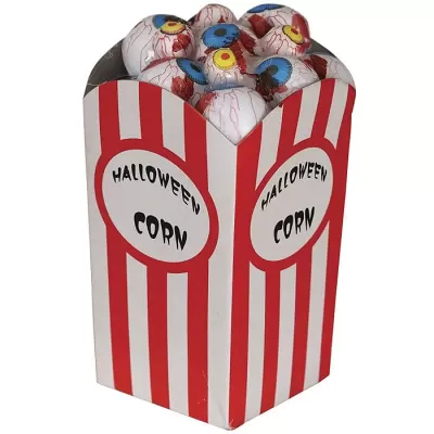 Halloweenská dekorace - Popcorn z očí 