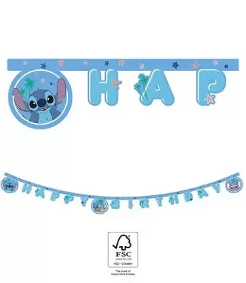 Narozeninový nápis Happy Birthday - Stitch 2m