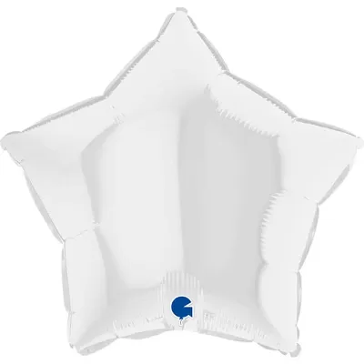 Foliový balonek hvězda bílá 46 cm