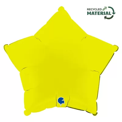 Foliový balonek hvězda matně limetková 46 cm