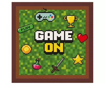 Papírové ubrousky Minecraft Game On