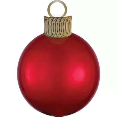 Foliový balonek Vánoční ozdoba baňka červená 50 cm