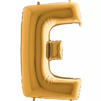 Fóliové písmeno E zlaté 102 cm