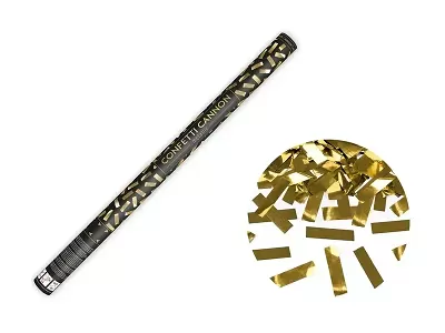 Vystreľovacie konfety zlaté 80 cm