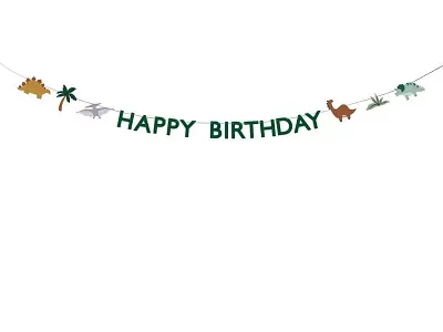 Narozeninový nápis Happy Birthday - Dinosauři