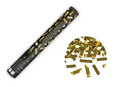 Vystreľovacie konfety zlatej pásky - 40 cm