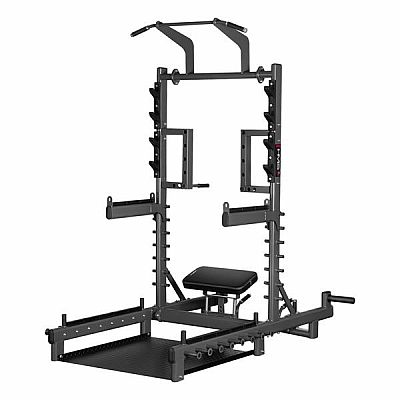 Multifunkčný stojan s platformou pre zdvíhanie činiek a Hip Thrust HMS SMP01