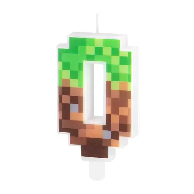 Dortová svíčka číslice Minecraft 0