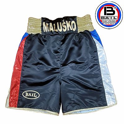 Boxerské trenírky BAIL STANDARD, 10 cm pás, česká vlajka, Satén