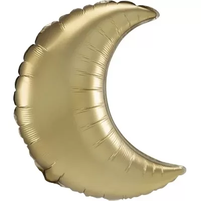 Fóliový balónik Mesiac Satin zlatý - 89 cm
