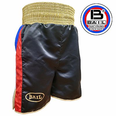 Boxerské trenírky BAIL, 10 cm pas, česká vlajka, Satén