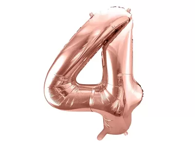 Fóliová číslica - rose gold 4 - 86 cm
