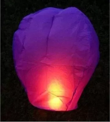 Lampion štěstí fialový