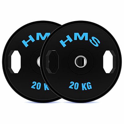 Súprava pogumovaných olympijských kotúčov HMS TOG20 2 x 20 kg