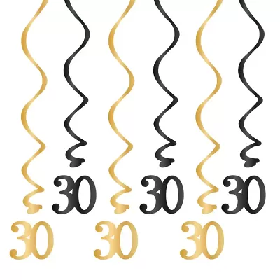 Závěsné narozeninové spirály 30. narozeniny