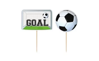 Zápich do dortu 3D fotbal - 6ks