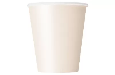 Papírové kelímky slonová kost 270 ml - 14 ks
