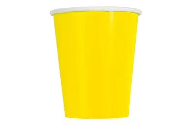 Papírové kelímky neonově žluté 270 ml - 8 ks