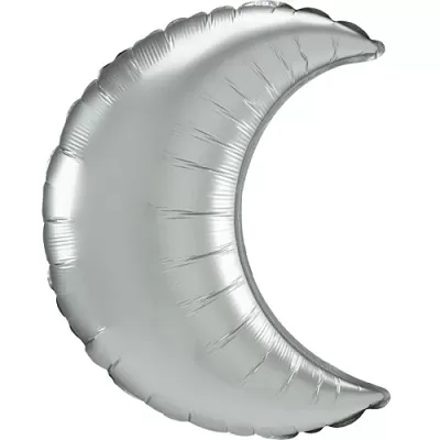 Fóliový balónik Mesiac Satin strieborný - 89 cm