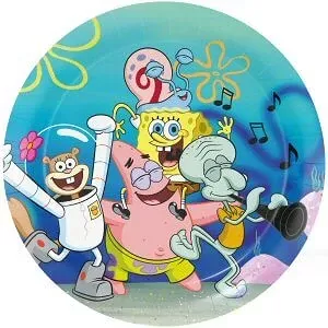 Papírové talíře Sponge Bob 23cm - 8ks