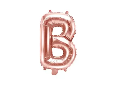 Fóliové písmeno B rose gold 35 cm
