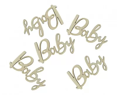 Drevené konfety Baby 18 ks - 6x3 cm